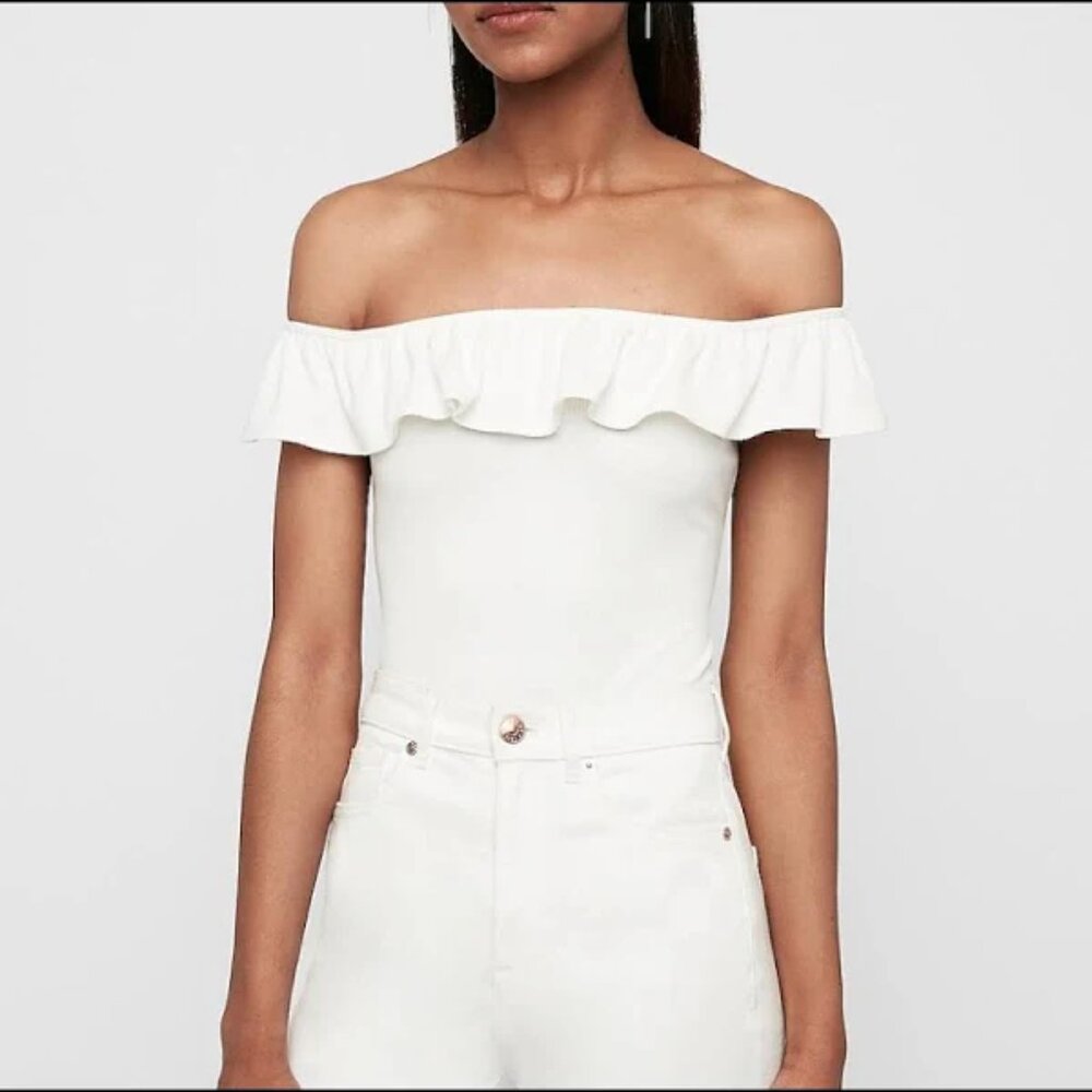 White Off-Shoulder Bodysuit